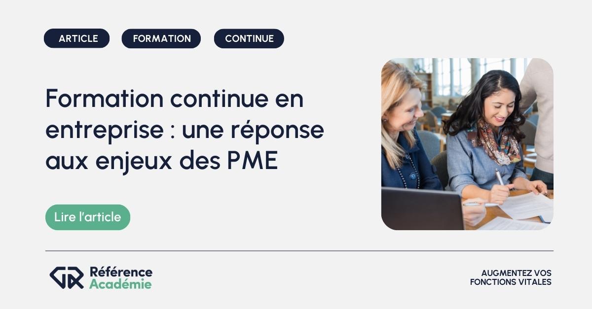 Formation continue en entreprise : une réponse aux enjeux des PME ...